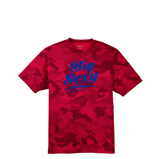 BIG SEXY (A) (Royal) - Hex Camo Performance Tee