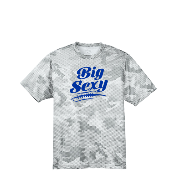 BIG SEXY (A) (Royal) - Hex Camo Performance Tee