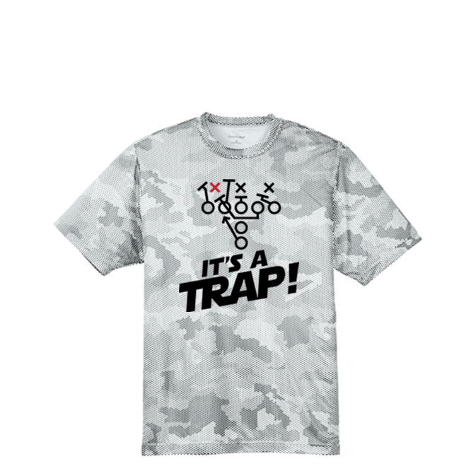 ITS A TRAP! (Black) - Hex Camo Performance Tee