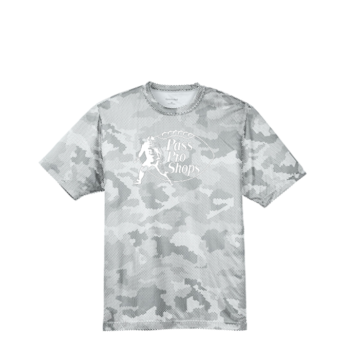 PASS PRO SHOPS (White) - Hex Camo Performance Tee