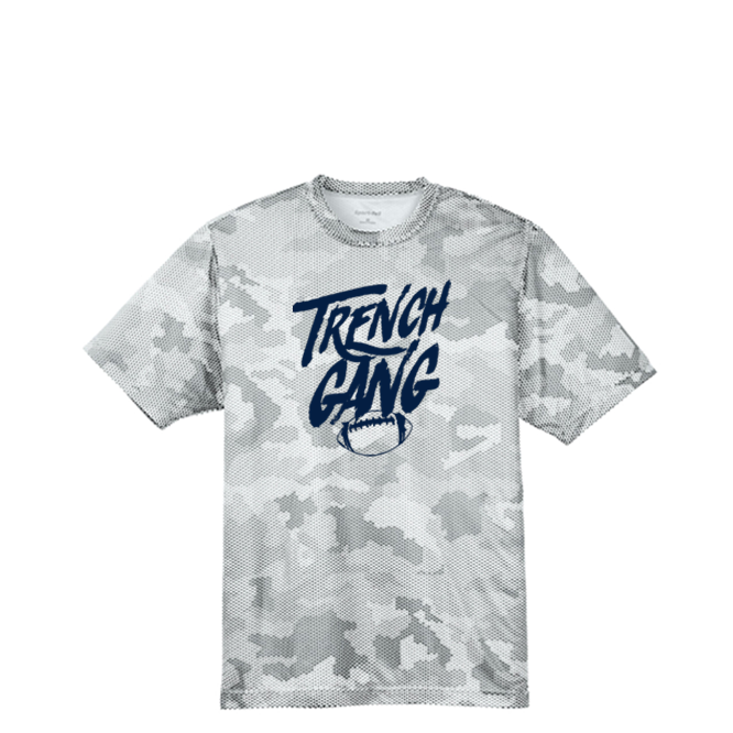 TRENCH GANG (Navy) - Hex Camo Performance Tee