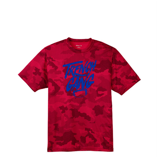 TRENCH GANG (Royal) - Hex Camo Performance Tee
