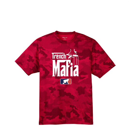 TRENCH MAFIA (White) - Hex Camo Performance Tee