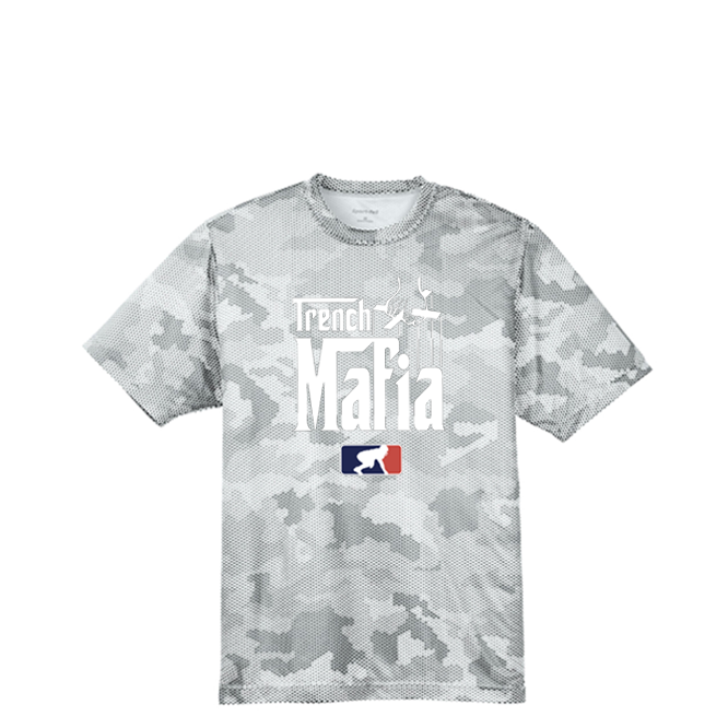 TRENCH MAFIA (White) - Hex Camo Performance Tee