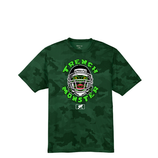 TRENCH MONSTER - Hex Camo Performance Tee