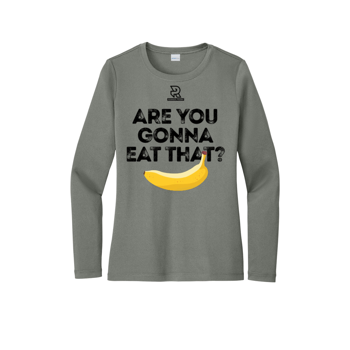 ARE YOU GONNA EAT THAT? (Black) - Womens Pro Long Sleeve Performance Tee