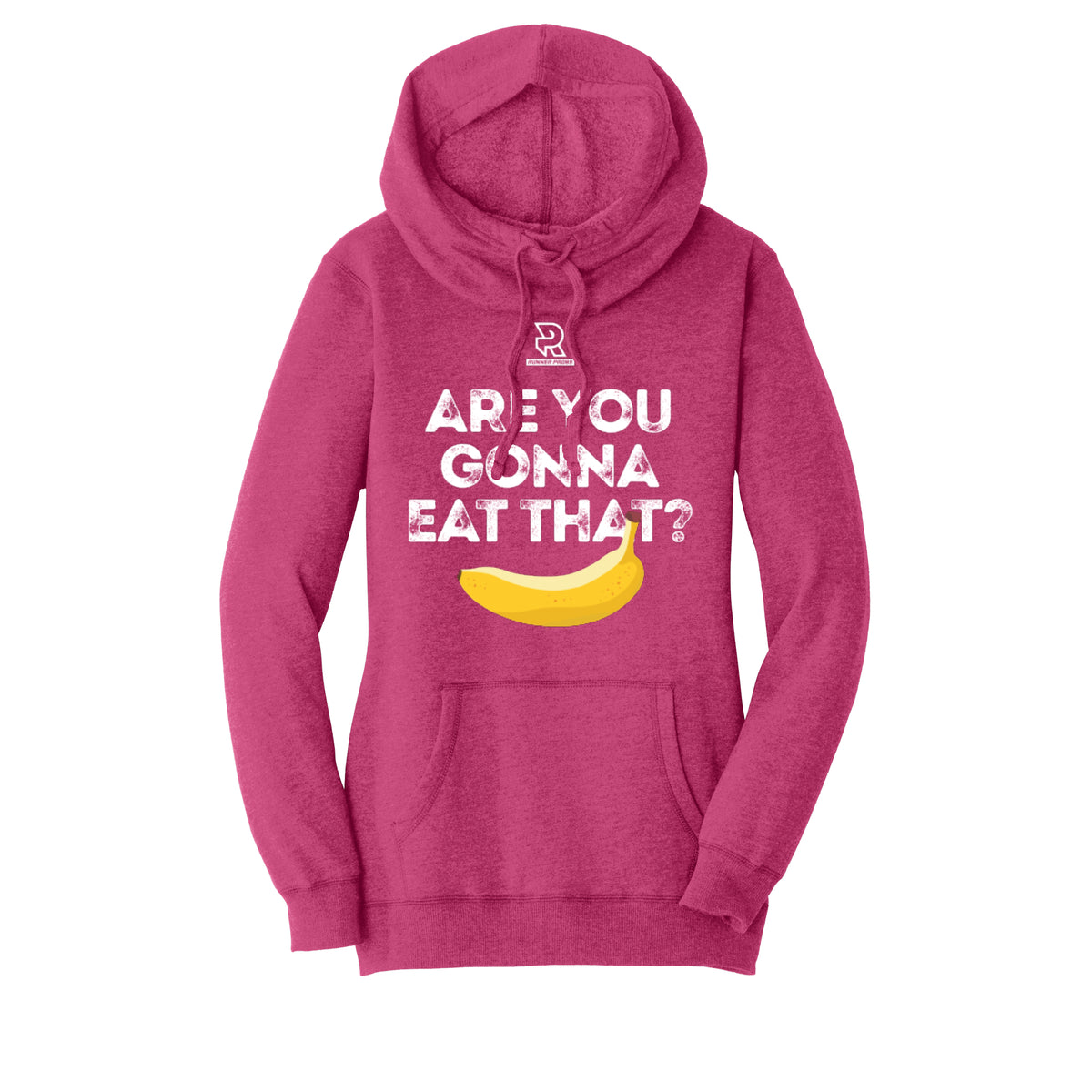 ARE YOU GONNA EAT THAT? (White) - Womens Lightweight Fleece Hoodie