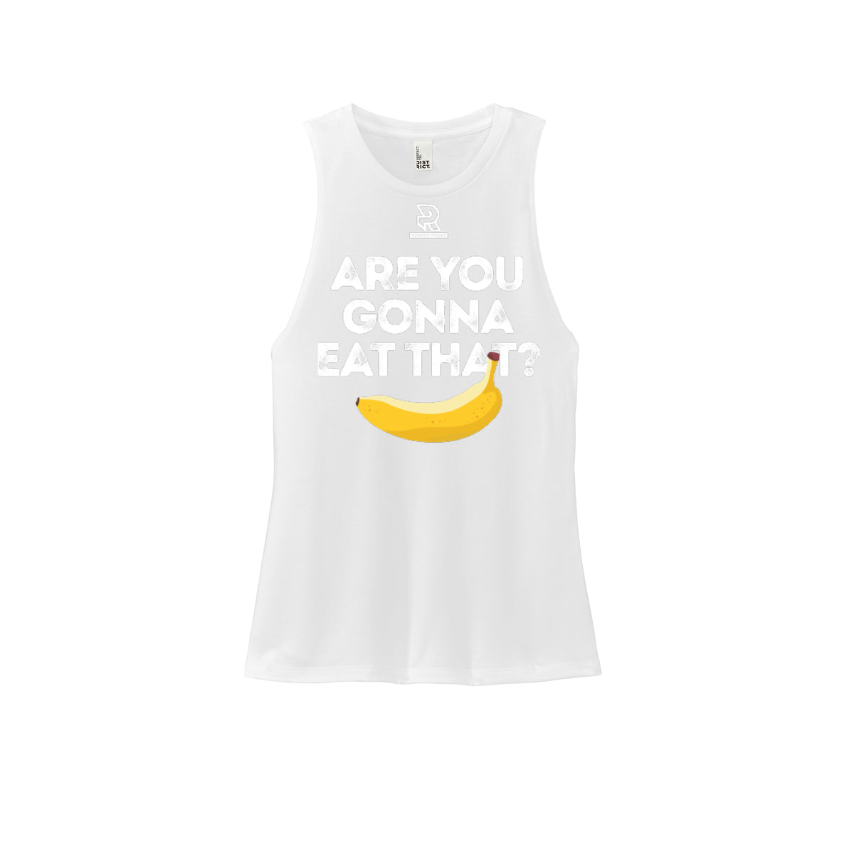 ARE YOU GONNA EAT THAT? (White) - Womens Perfect Tri Muscle Tank