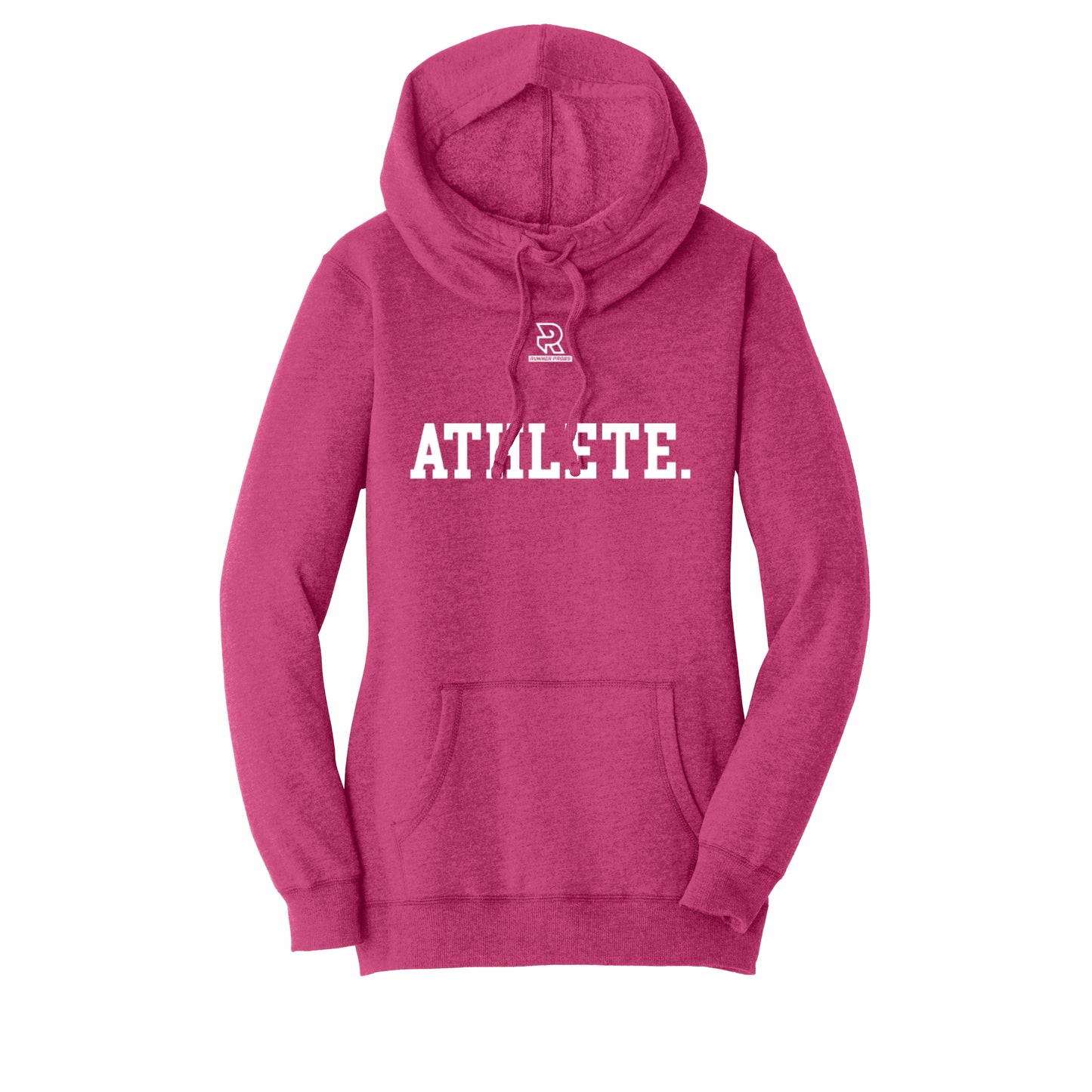ATHLETE (Black) - Womens Lightweight Fleece Hoodie