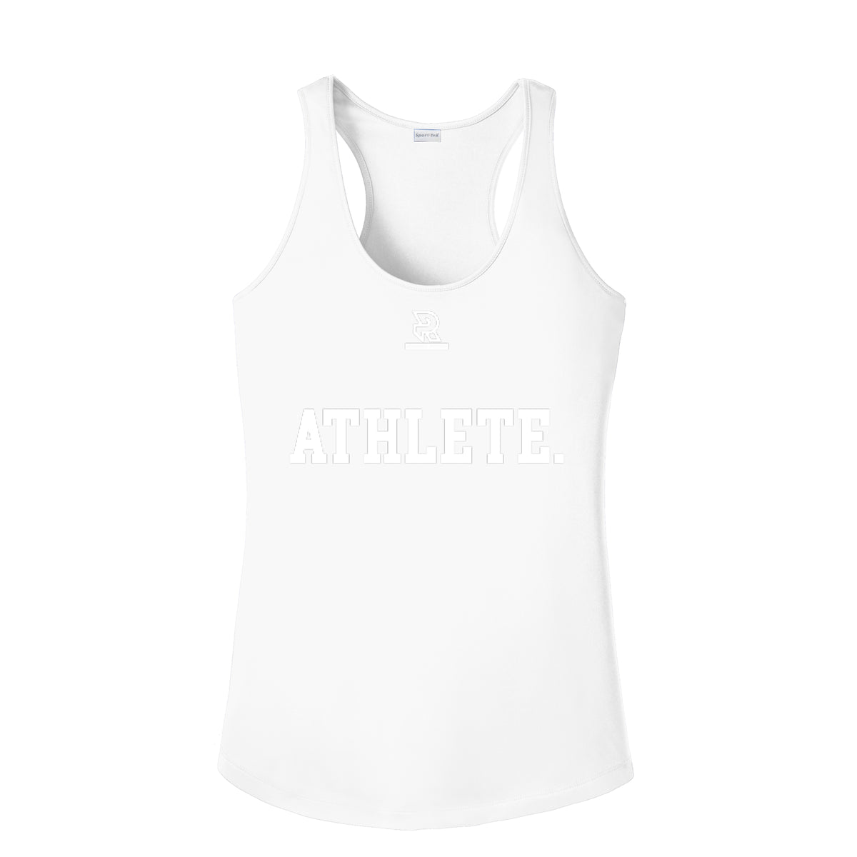 ATHLETE (White) - Womens Competitor Racerback Tank