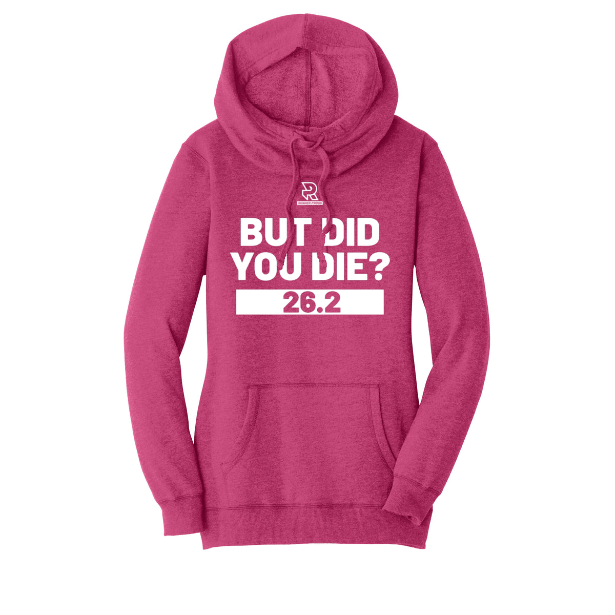 BUT DID YOU DIE? 26.2 (White) - Womens Lightweight Fleece Hoodie