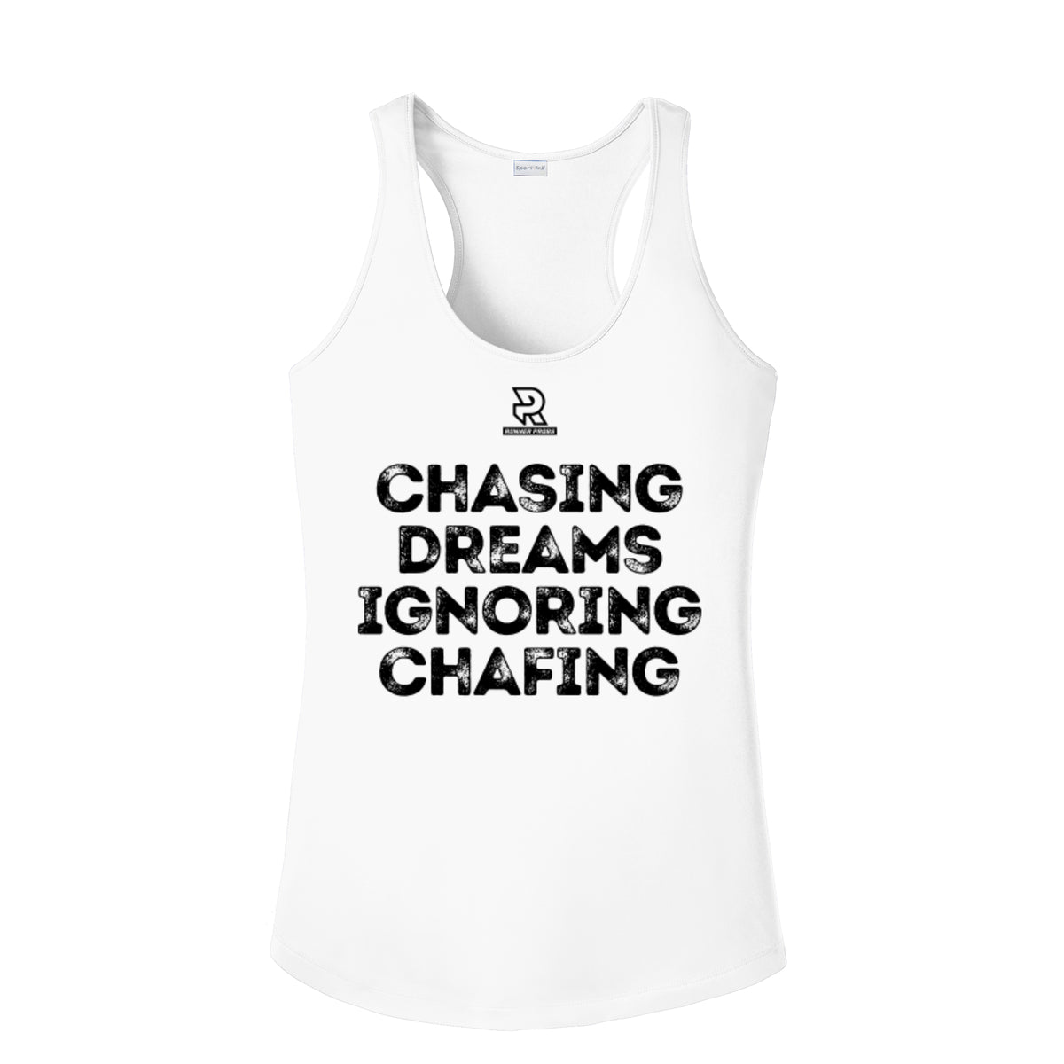 CHASING DREAMS (Black) - Womens Competitor Racerback Tank