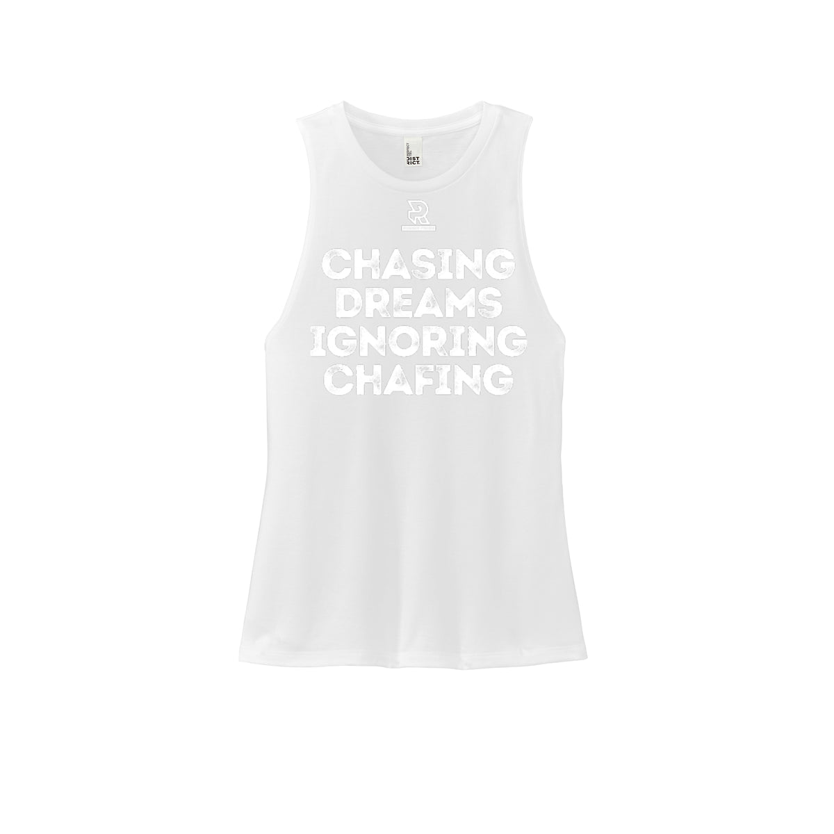 CHASING DREAMS (White) - Womens Perfect Tri Muscle Tank
