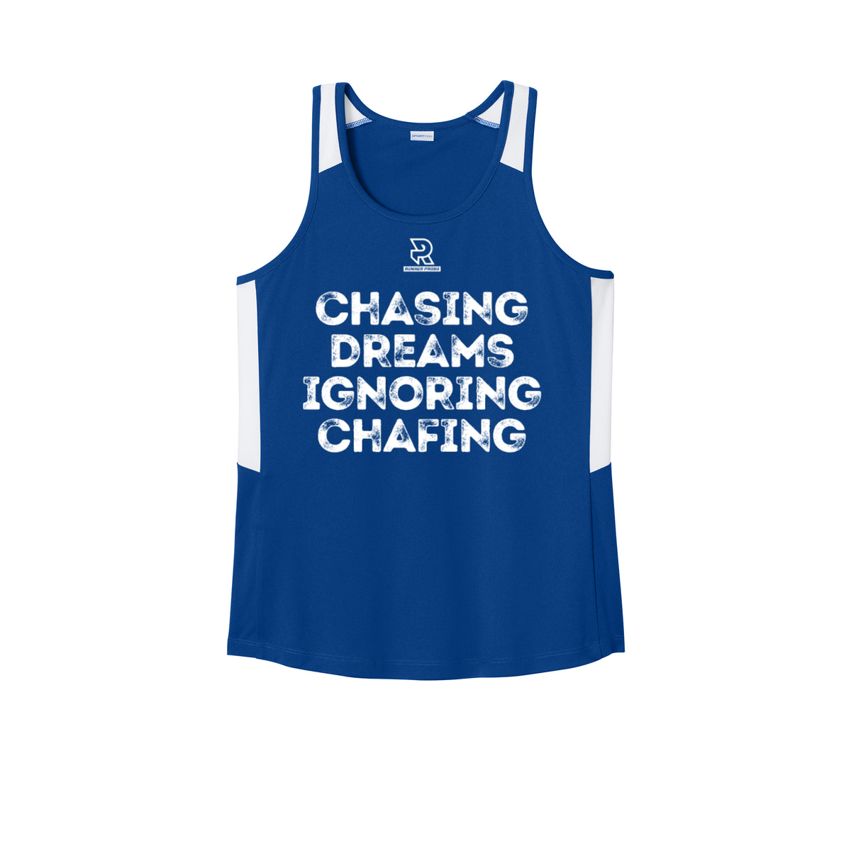 CHASING DREAMS (White) - Womens Club Track Tank