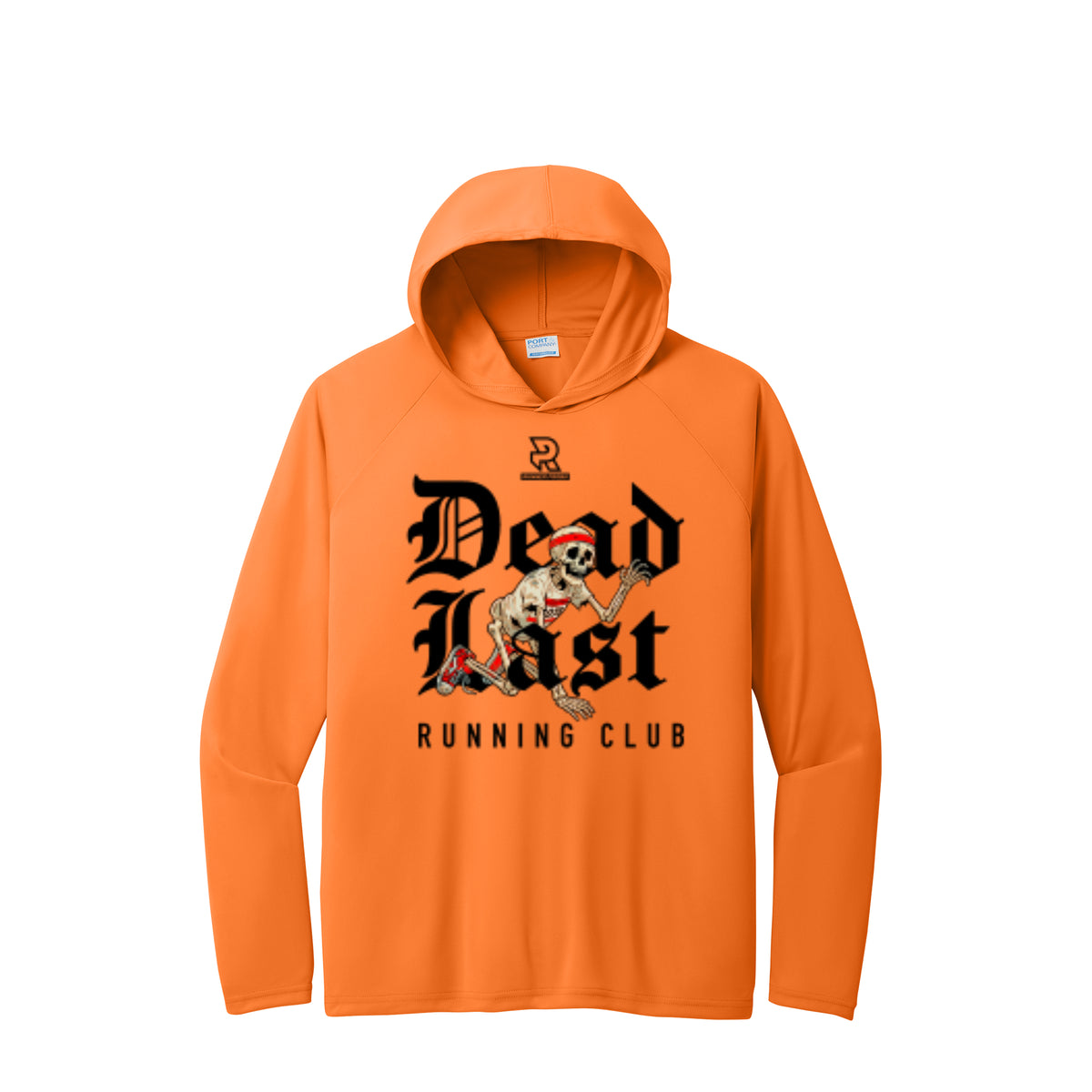 DEAD LAST (Black) - Long Sleeve Hooded Performance Tee