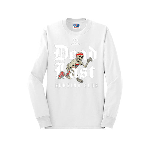 DEAD LAST (White) - Long Sleeve 50/50 Tee