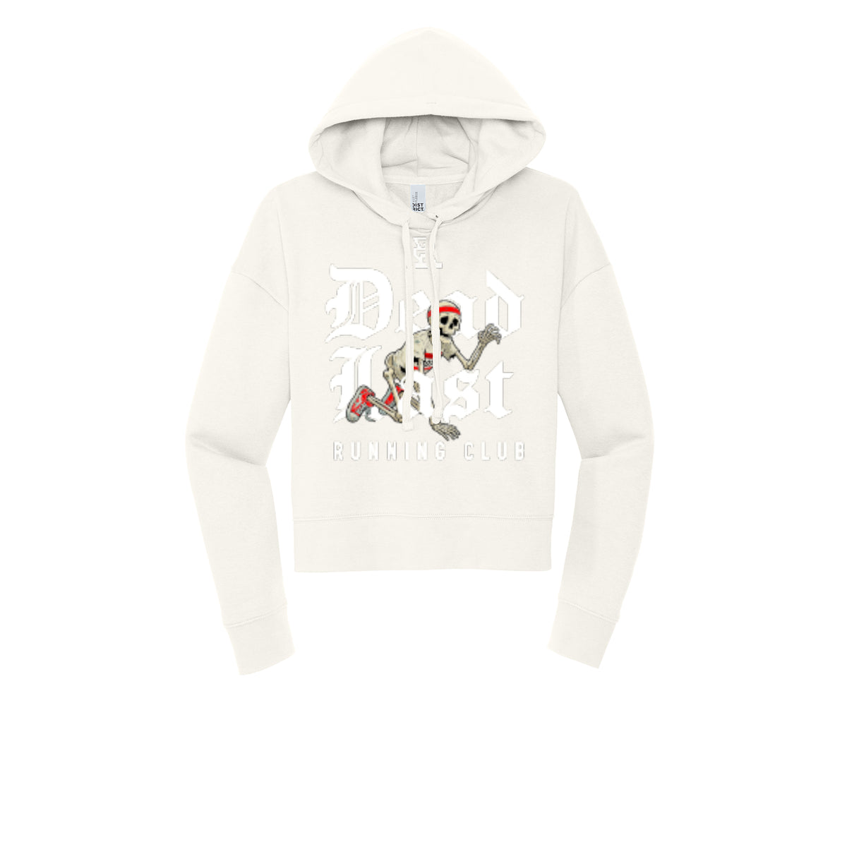 DEAD LAST (White) - Womens Fleece Hoodie
