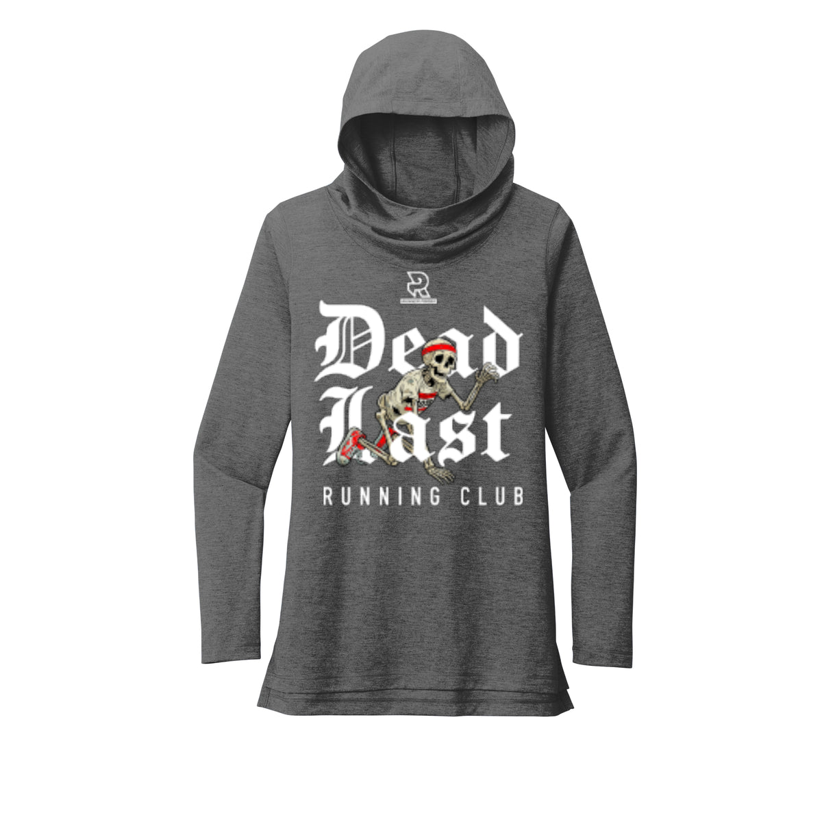 DEAD LAST (White) - Womens Tri-Blend Long Sleeve Hoodie