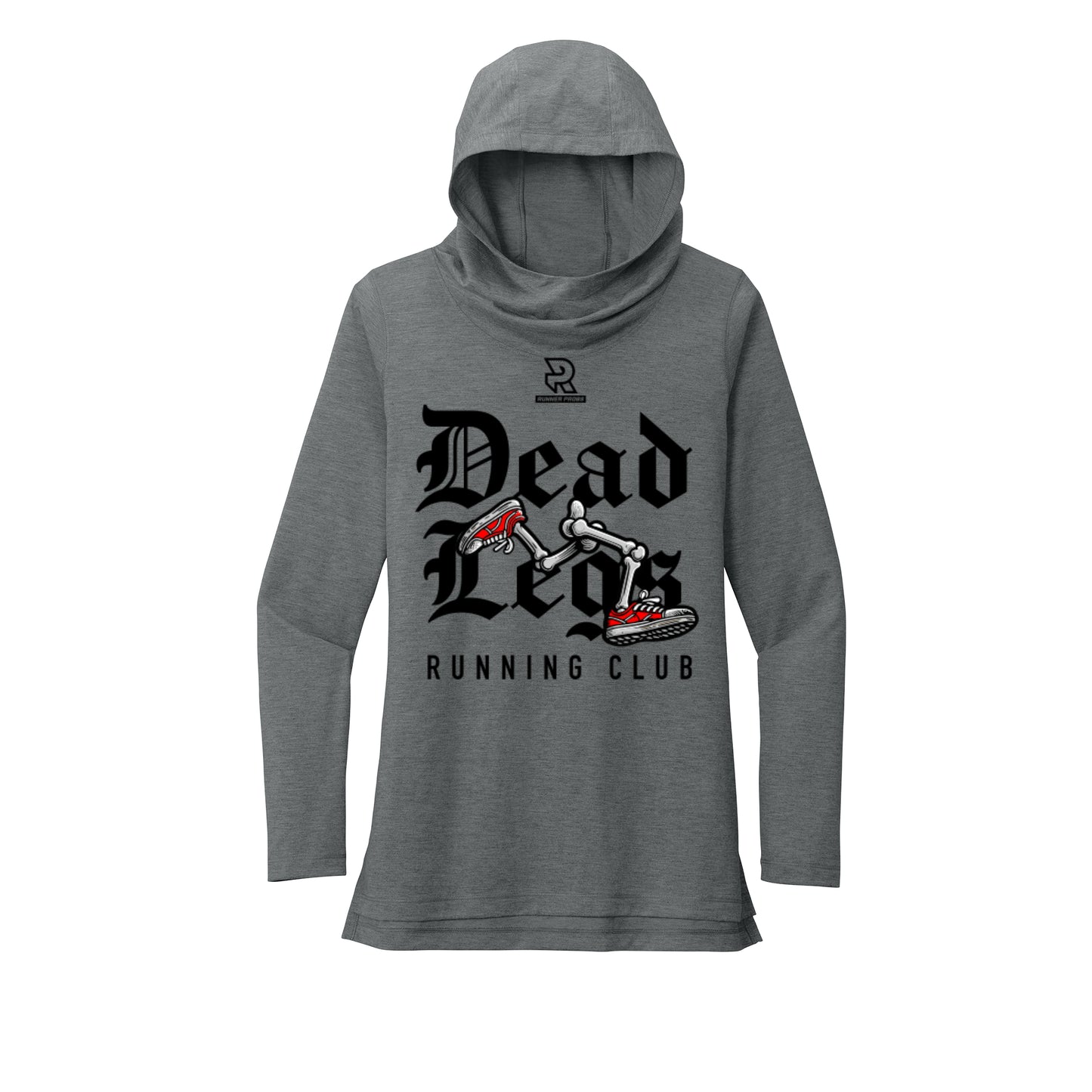 DEAD LEGS (Black) - Womens Tri-Blend Long Sleeve Hoodie
