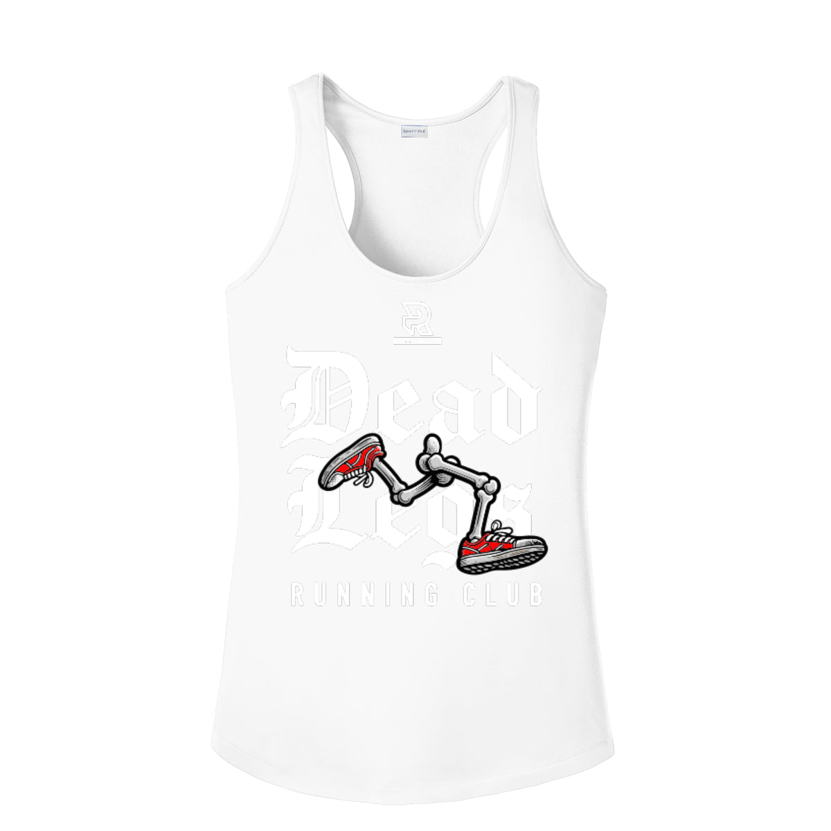 DEAD LEGS (White) - Womens Competitor Racerback Tank