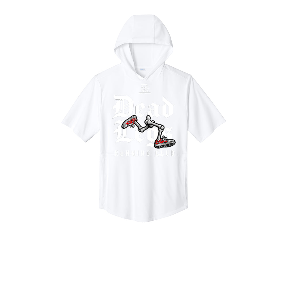 DEAD LEGS (White) - Short Sleeve Performance Hoodie