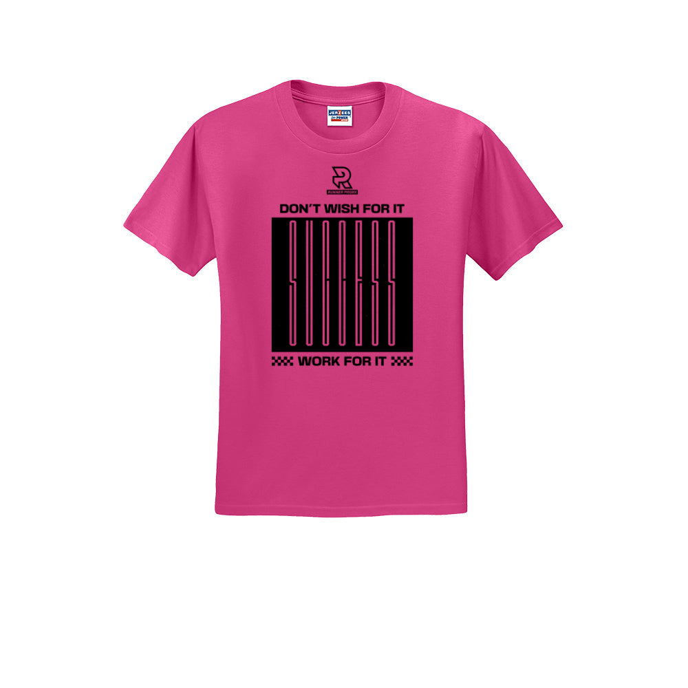 DON'T WISH FOR IT WORK FOR IT (Black) - Short Sleeve Cotton Tee