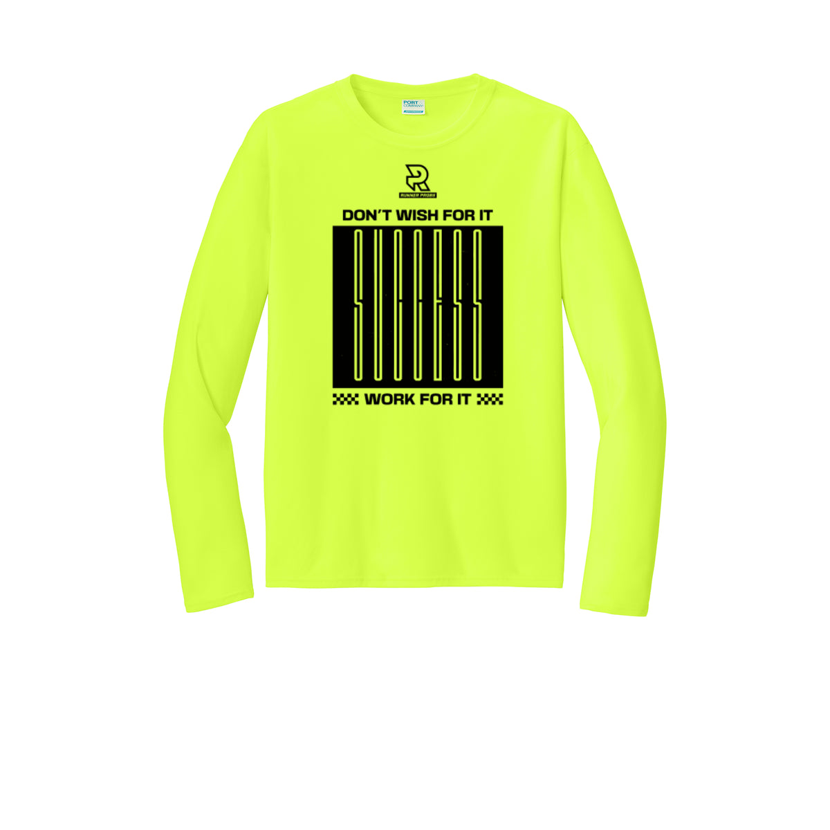 DON'T WISH FOR IT WORK FOR IT (Black) - Long Sleeve Performance Tee