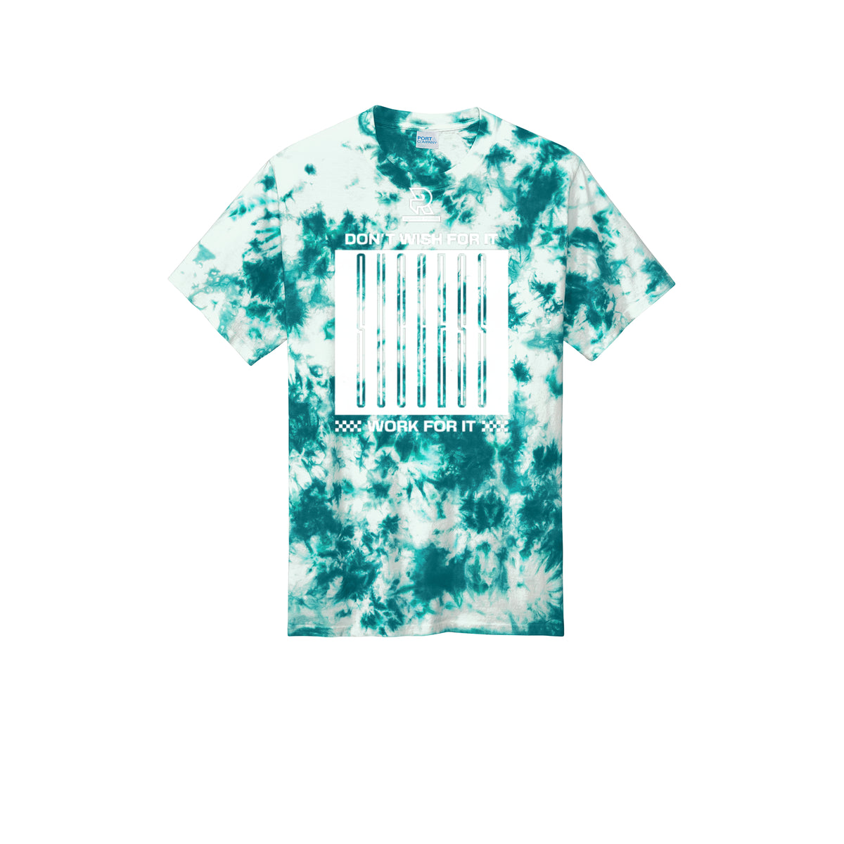 DON'T WISH FOR IT WORK FOR IT (White) - Short Sleeve Tie Dye Cotton Tee