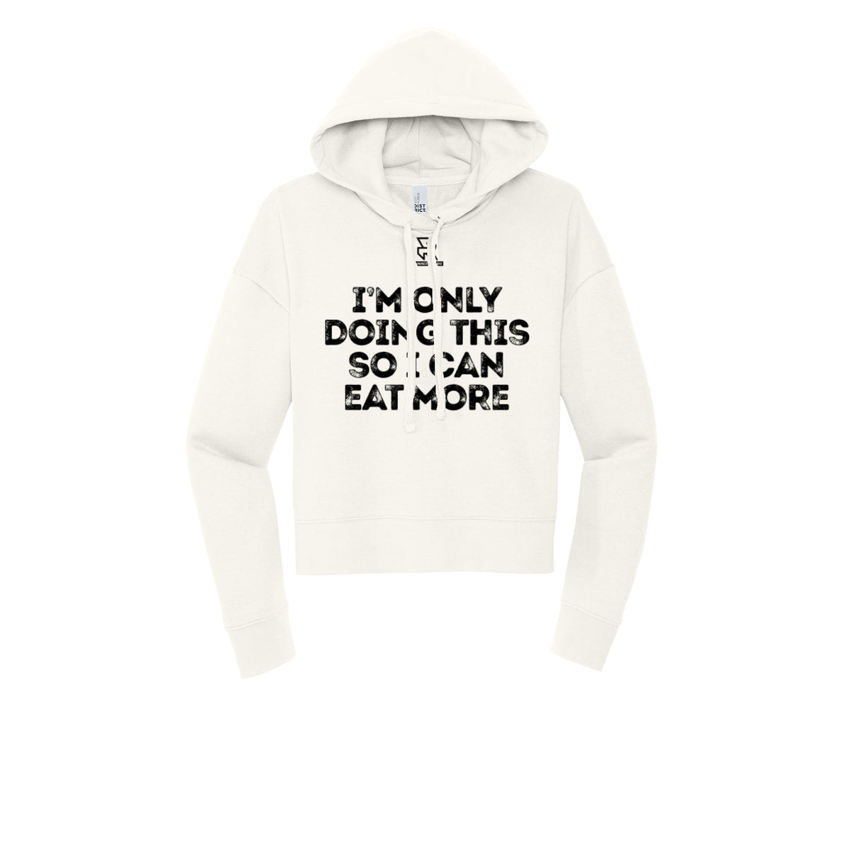 EAT MORE (Black) - Womens Fleece Hoodie