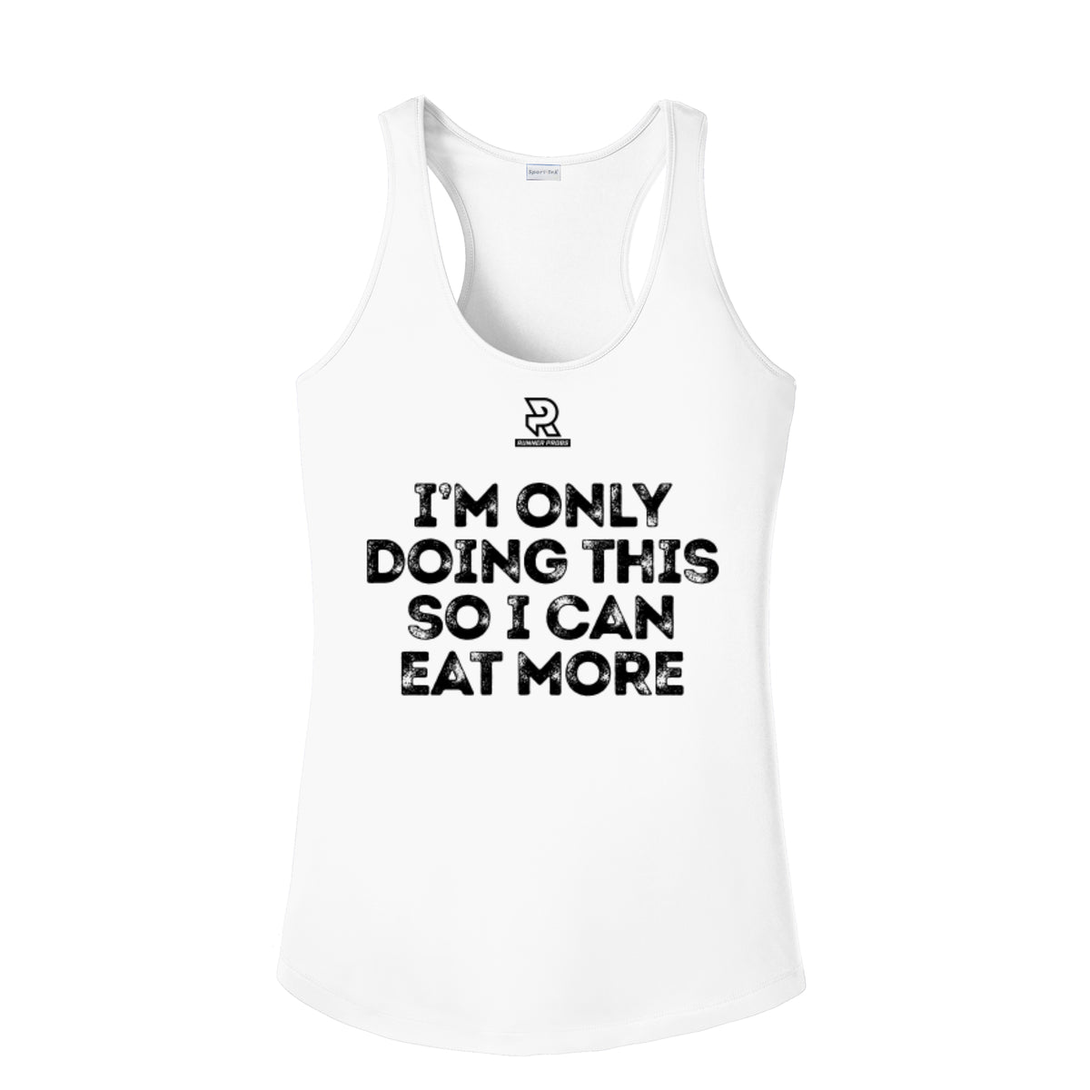 EAT MORE (Black) - Womens Competitor Racerback Tank
