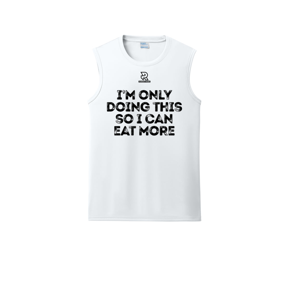 EAT MORE (Black) - Sleeveless Performance Tee