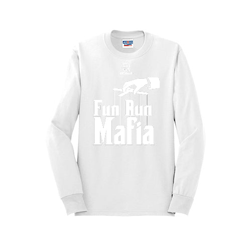 FUN RUN MAFIA(White) - Long Sleeve 50/50 Tee