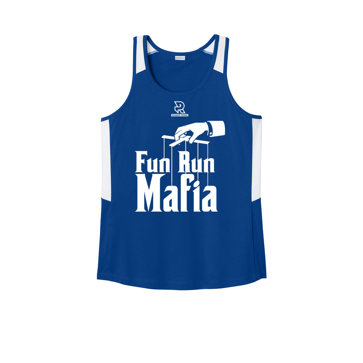 FUN RUN MAFIA(White) - Womens Club Track Tank