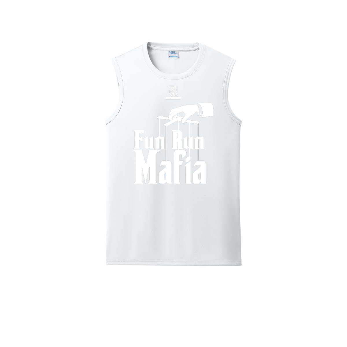 FUN RUN MAFIA(White) - Sleeveless Performance Tee