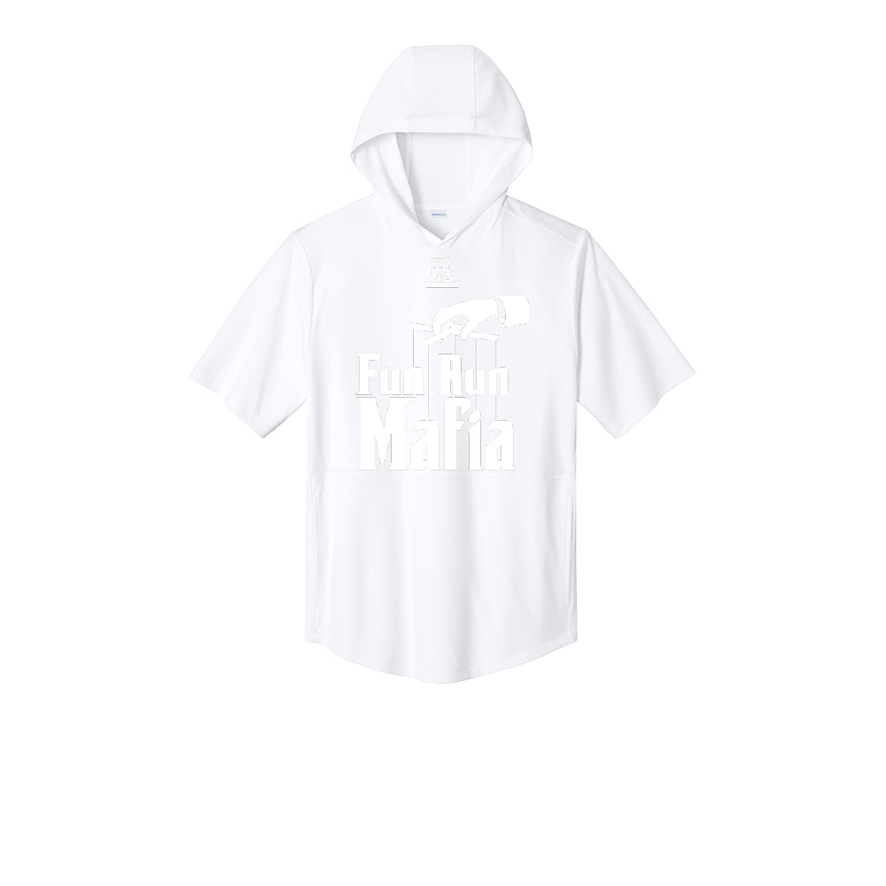 FUN RUN MAFIA(White) - Short Sleeve Performance Hoodie