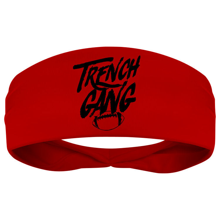 TRENCH GANG (Black) - Skull Wrap Headband