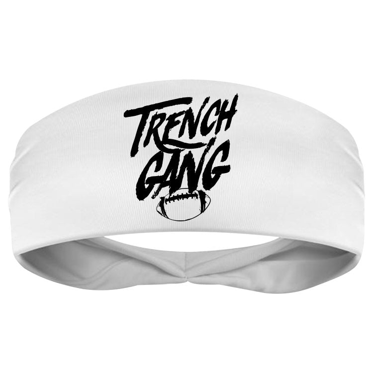 TRENCH GANG (Black) - Skull Wrap Headband