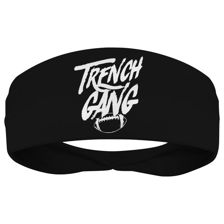 TRENCH GANG (White) - Skull Wrap Headband