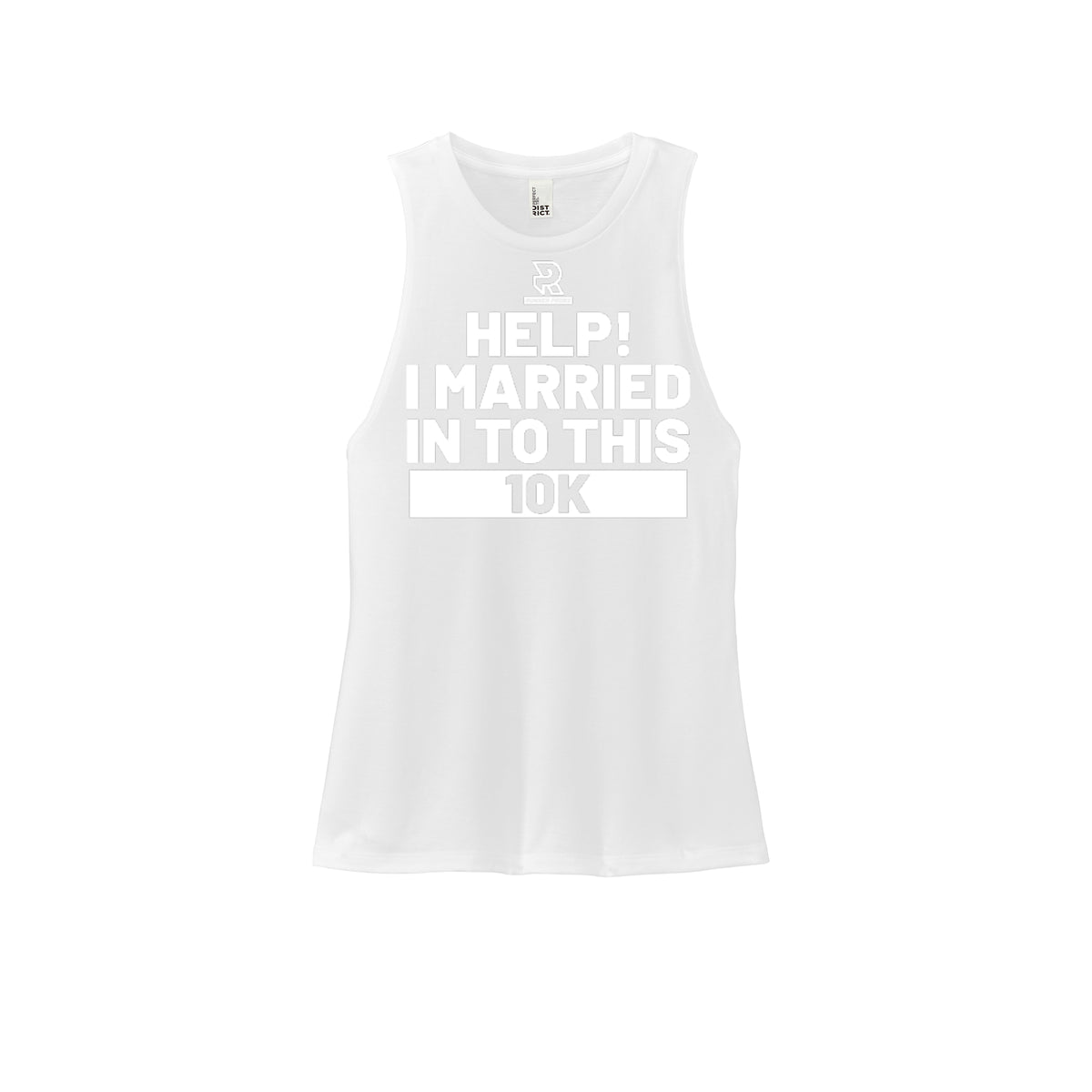 HELP! I MARRIED INTO THIS 10K (White) - Womens Perfect Tri Muscle Tank