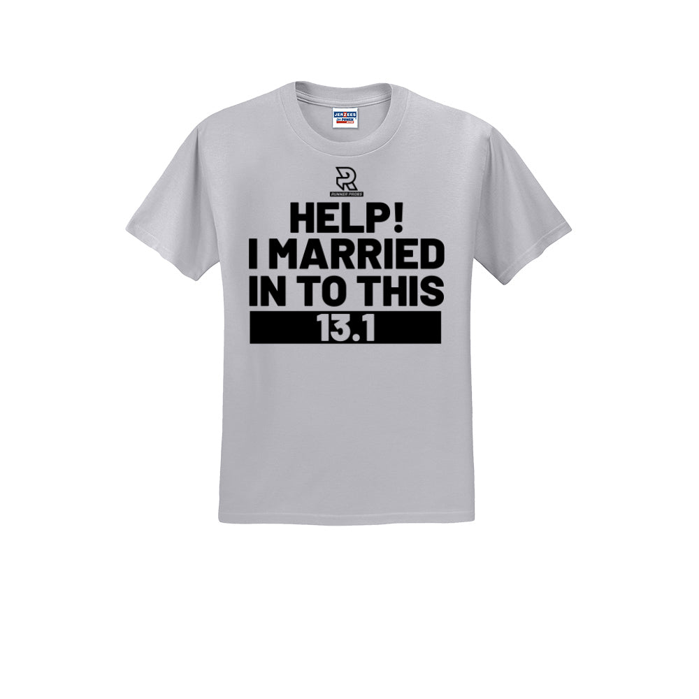 HELP! I MARRIED INTO THIS 13.1 (Black) - Short Sleeve Cotton Tee