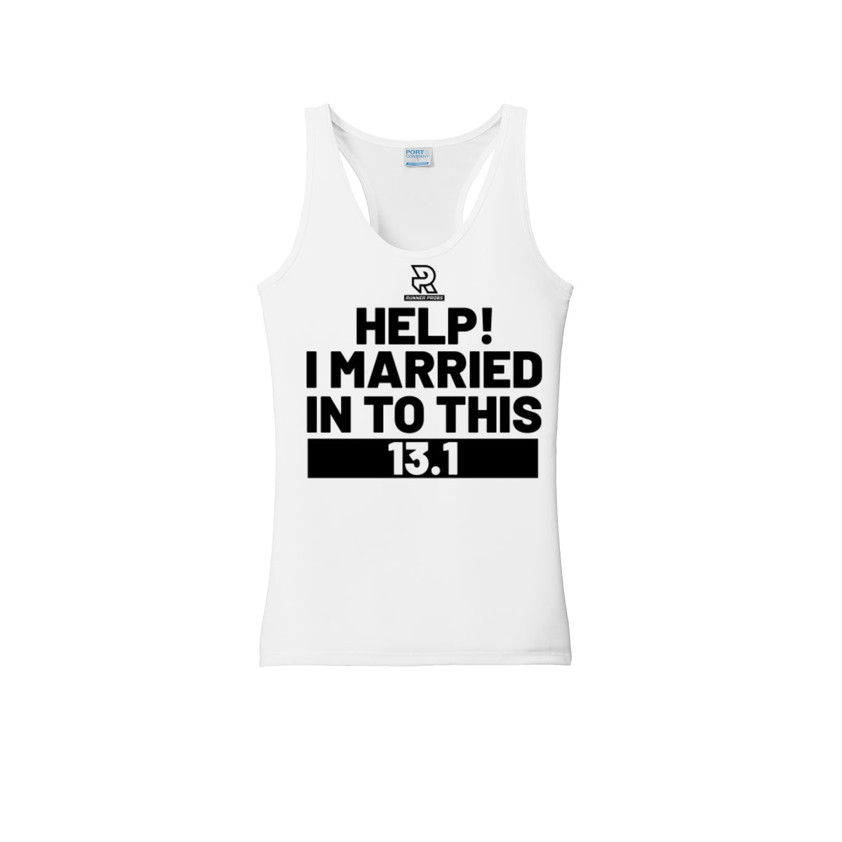 HELP! I MARRIED INTO THIS 13.1 (Black) - Womens Performance Tank