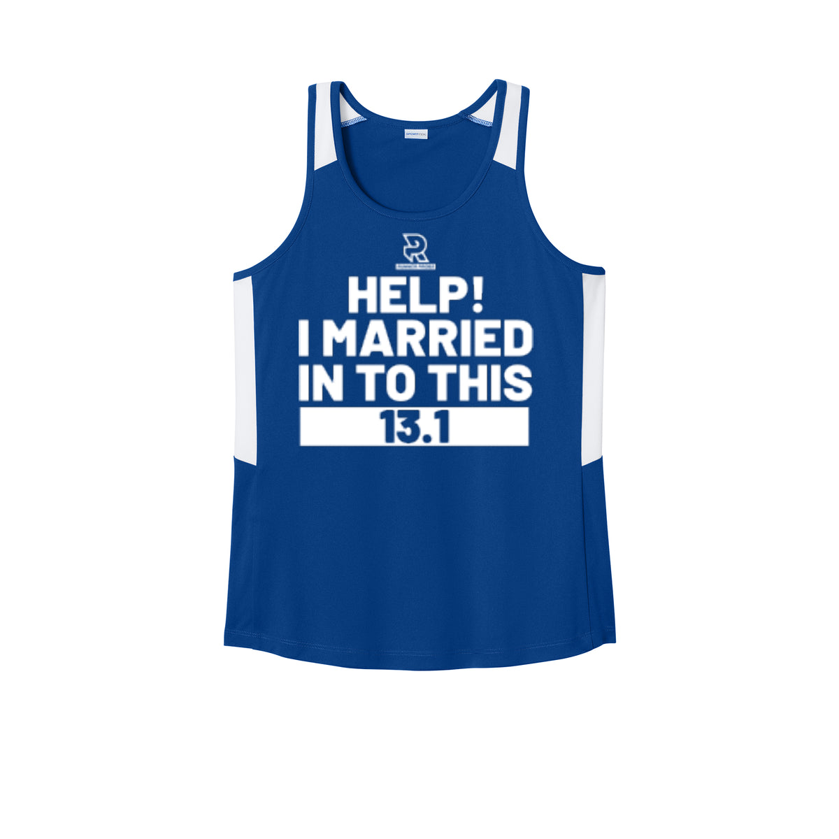 HELP! I MARRIED INTO THIS 13.1 (White) - Womens Club Track Tank