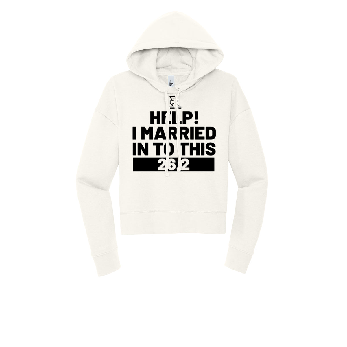 HELP! I MARRIED INTO THIS 26.2 (Black) - Womens Fleece Hoodie