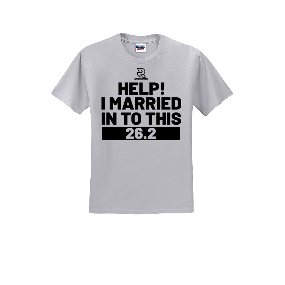 HELP! I MARRIED INTO THIS 26.2 (Black) - Short Sleeve Cotton Tee