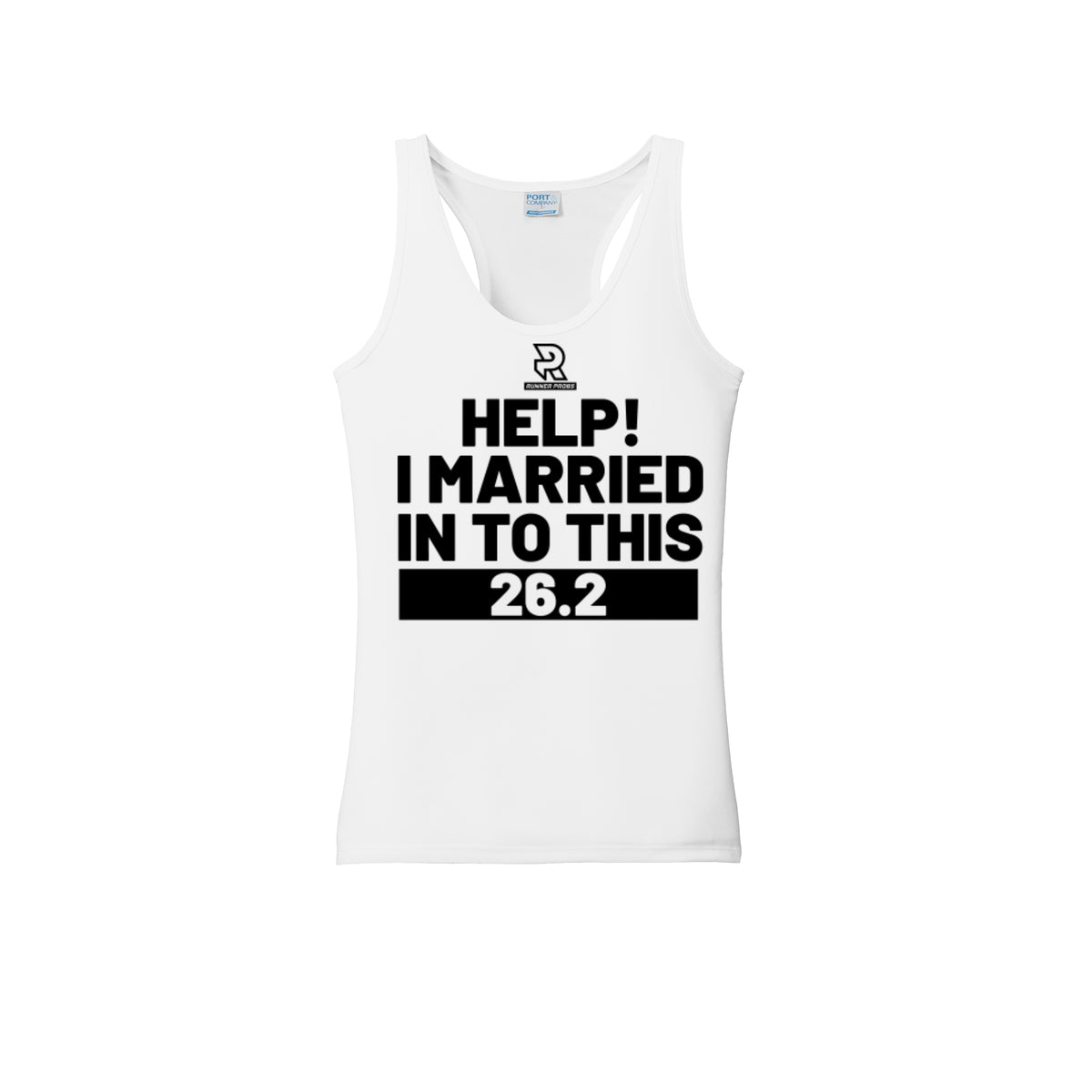 HELP! I MARRIED INTO THIS 26.2 (Black) - Womens Performance Tank