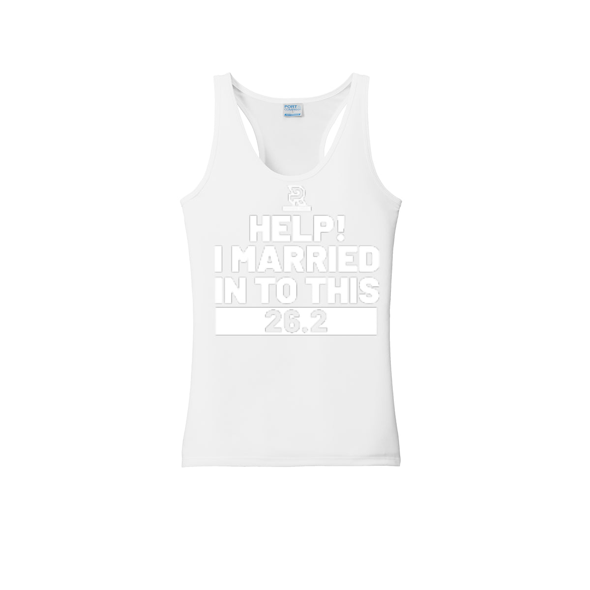 HELP! I MARRIED INTO THIS 26.2 (White) - Womens Performance Tank