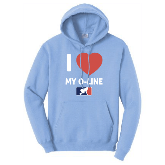 I <3 MY O-LINE - Heavyweight Hoodie