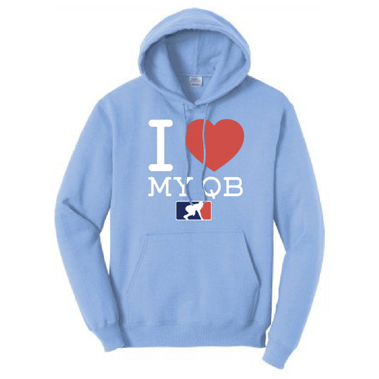 I <3 MY QB - Heavyweight Hoodie