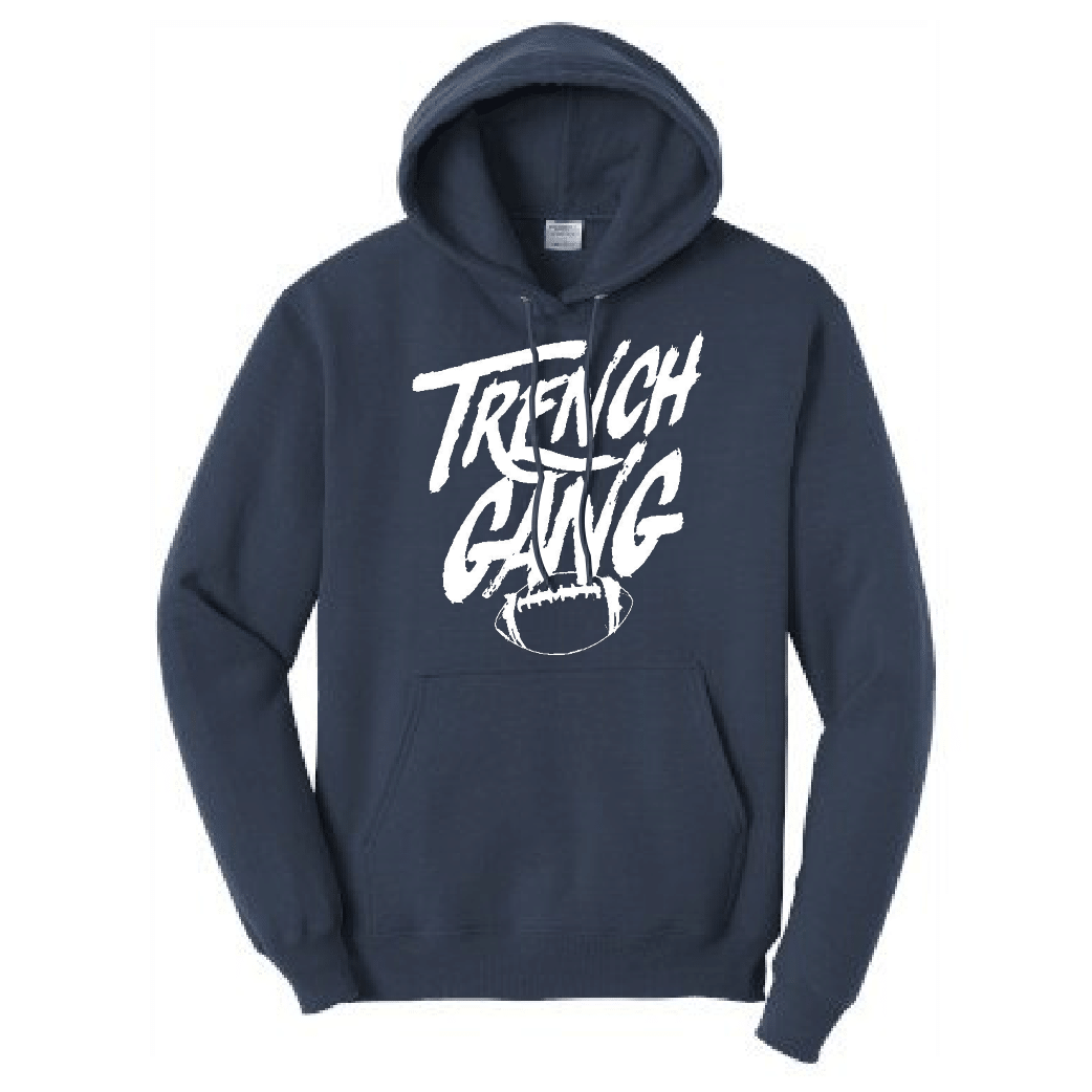 TRENCH GANG (White) - Heavyweight Hoodie