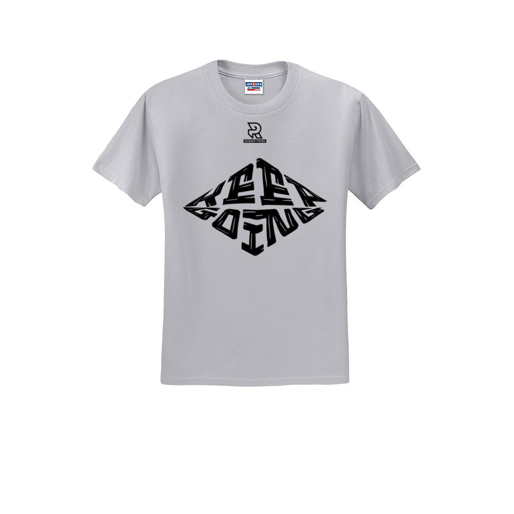 KEEP GOING (Black) - Short Sleeve Cotton Tee